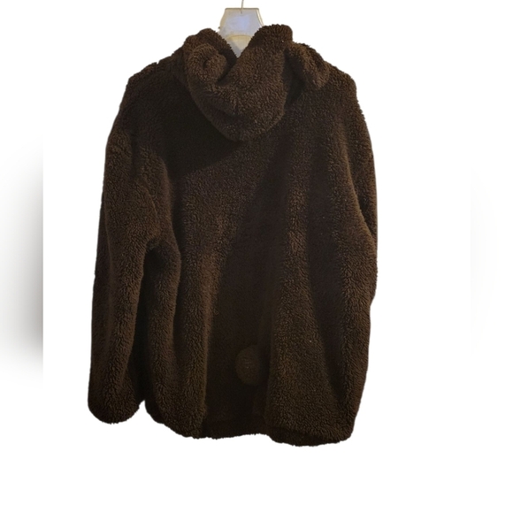 Teddy Bear Fuzzy Jacket Size L - Picture 2 of 5